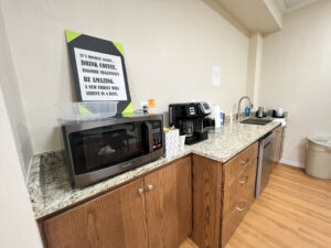 Mt Franklin Expands to El Paso - Photo of Coffee Station in the New Office