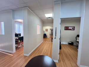 Mt Franklin Expands to El Paso Picture of Office Hallway Separating Cubicles